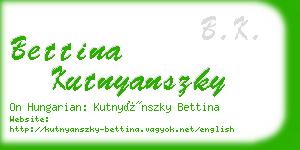 bettina kutnyanszky business card